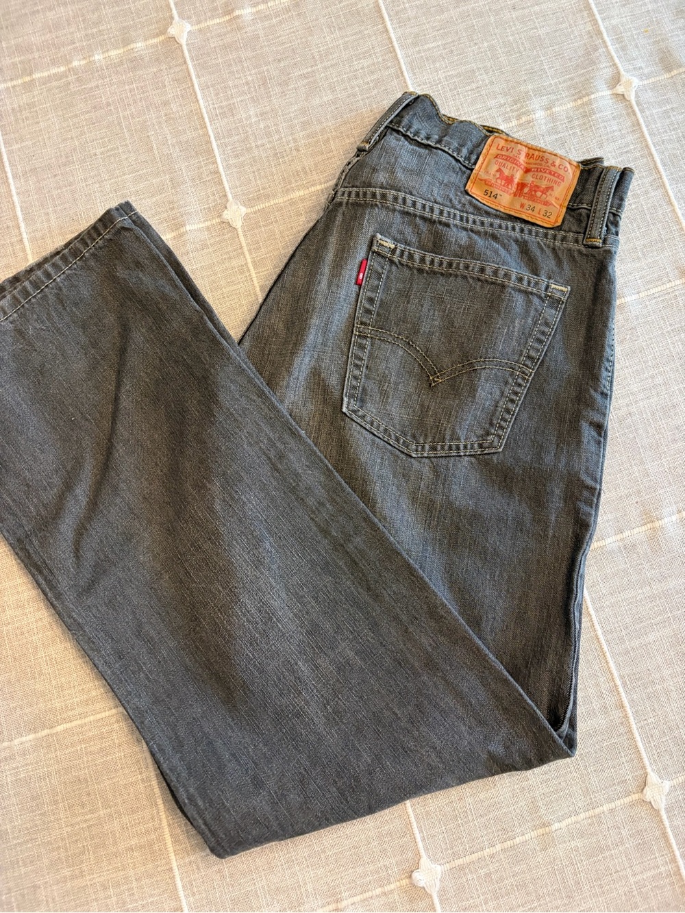 Levi's Men's Dark Gray Straight-Leg Jeans